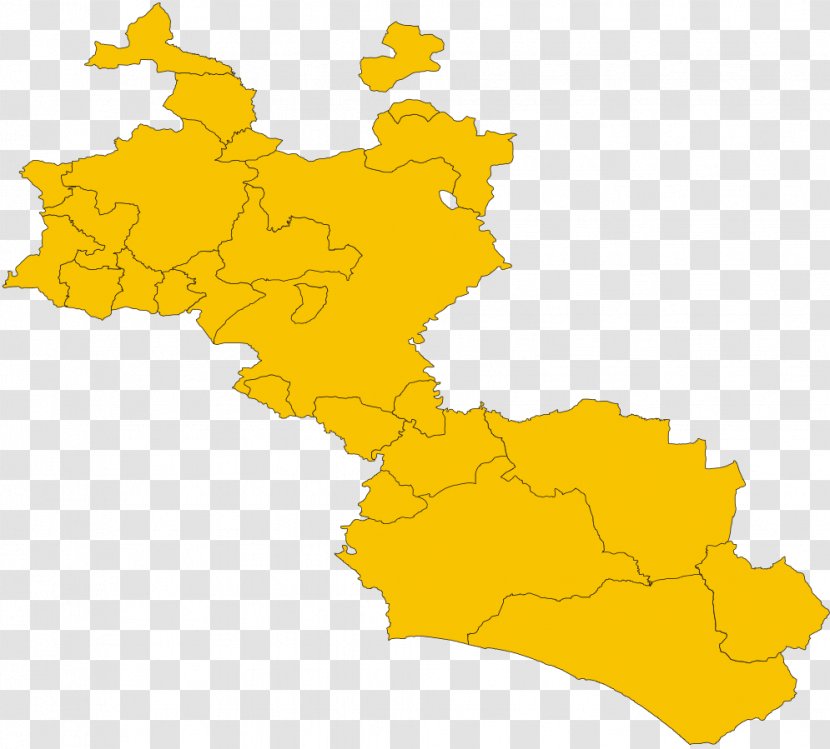 Delia, Sicily Sommatino Milena, Vallelunga Pratameno Regions Of Italy - Yellow - Map Transparent PNG