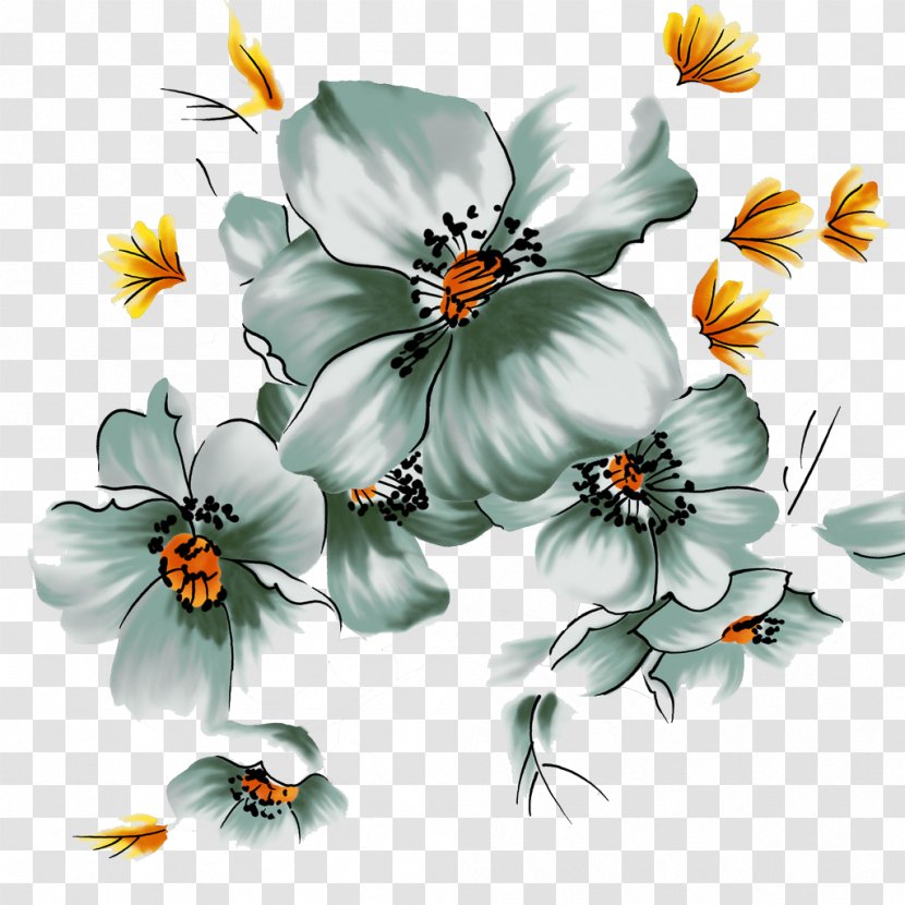 Poster - Daisy - Retro Color Flower Pattern Transparent PNG