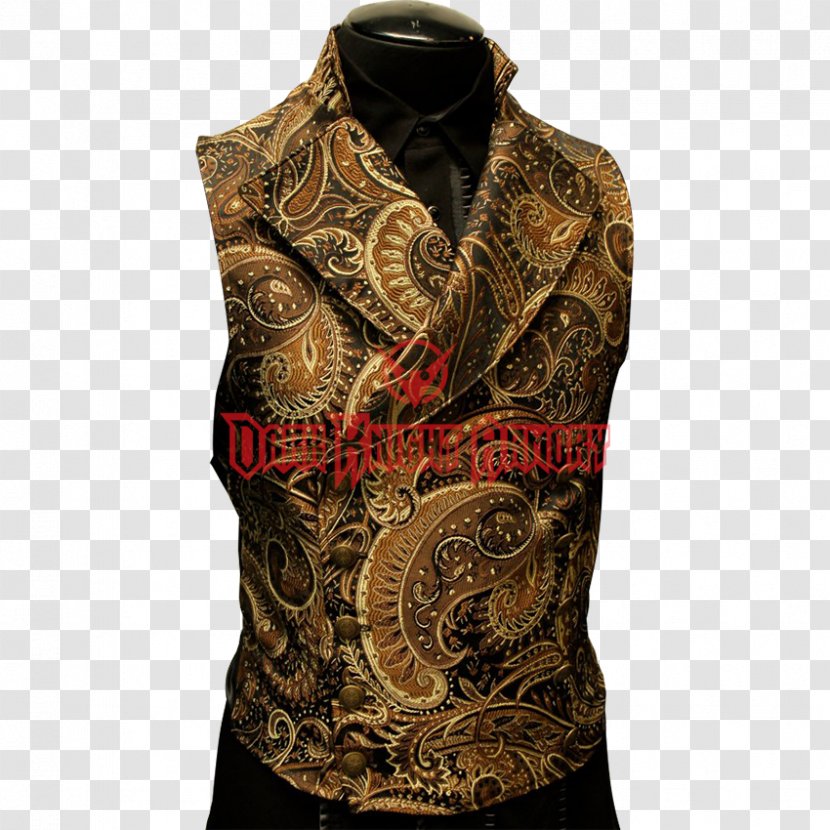Steampunk Waistcoat Gilets Gothic Fashion Brocade - Jacket Transparent PNG