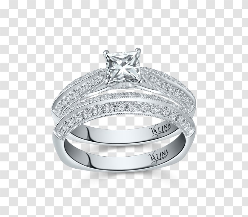 Wedding Ring Silver Białe Złoto Designer - Princess Cut Amethyst Gold Transparent PNG