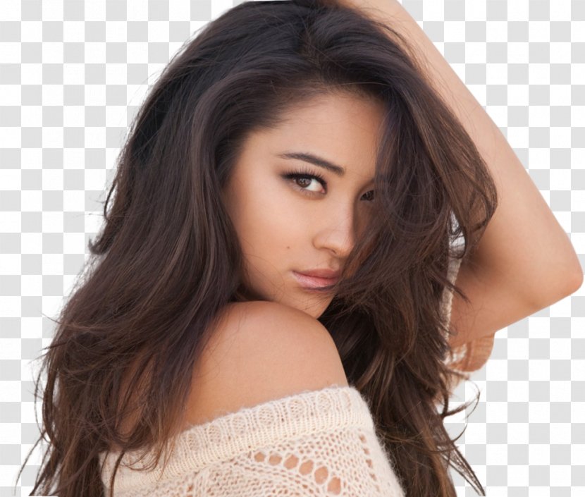 Shay Mitchell Pretty Little Liars Emily Fields Clip Art - Silhouette - Long Hair Transparent PNG