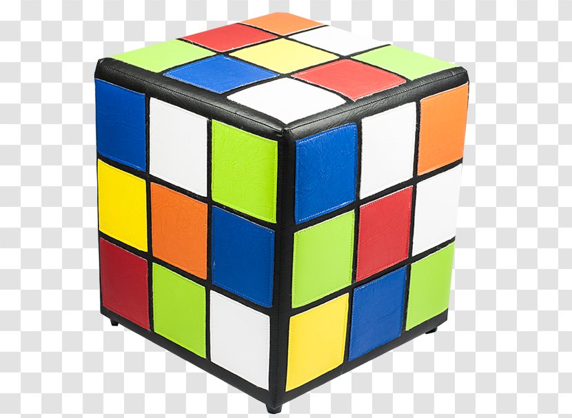 Rubik's Cube Square Tuffet Bean Bag Chair Transparent PNG