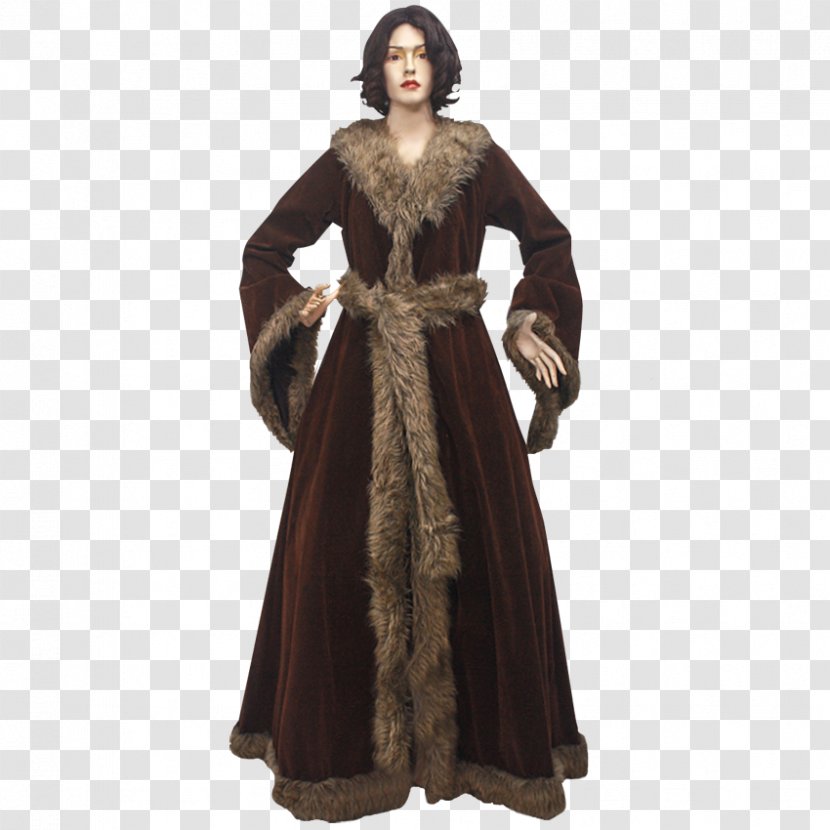 Robe Coat Fur Clothing Dress - Bodice Transparent PNG