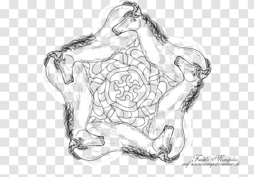 Visual Arts Line Art Drawing Sketch - Organism - Wind Mandala Transparent PNG