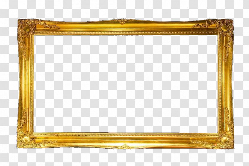 Text Box Gold - Golden Frame Transparent PNG