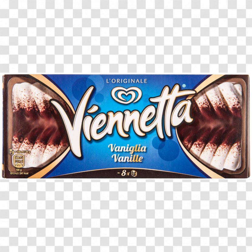 Viennetta Vanilla Ice Cream Chocolate Bar Algida - Flatleaved Transparent PNG