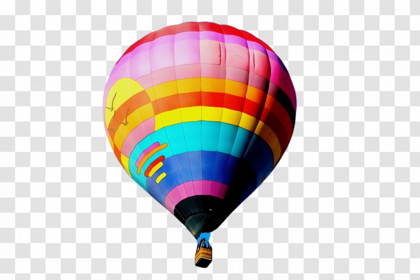 Hot Air Balloon - Watercolor - Magenta Aerostat Transparent PNG