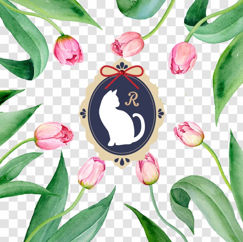 Watercolor Painting Flower Clip Art - Tulip - Flowers Border Transparent PNG