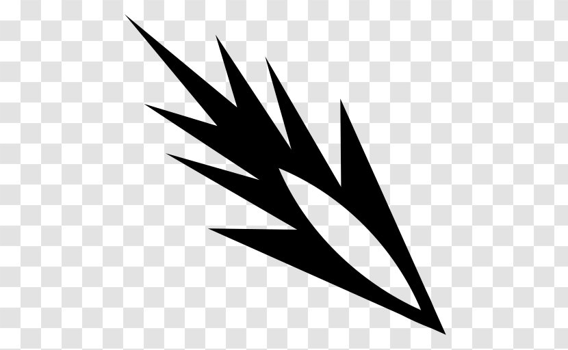 Leaf Line Angle Tree Font - Black M Transparent PNG