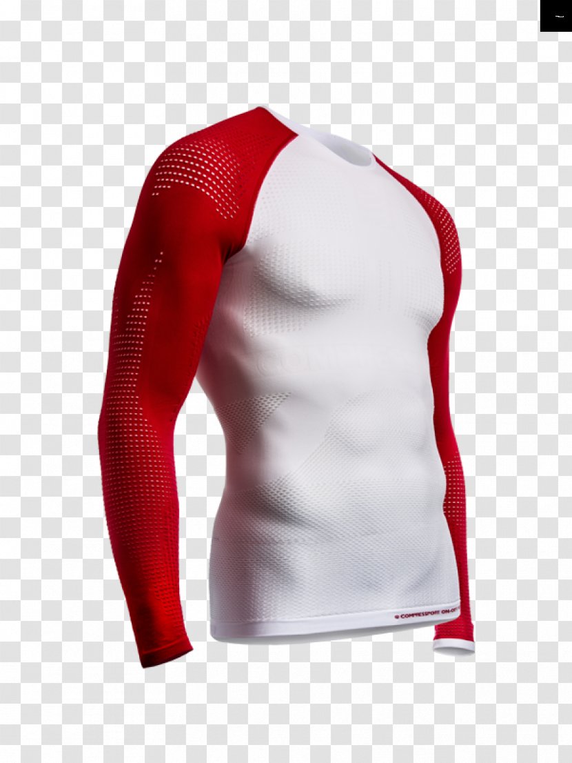 T-shirt Red Sleeve White - Adidas Transparent PNG