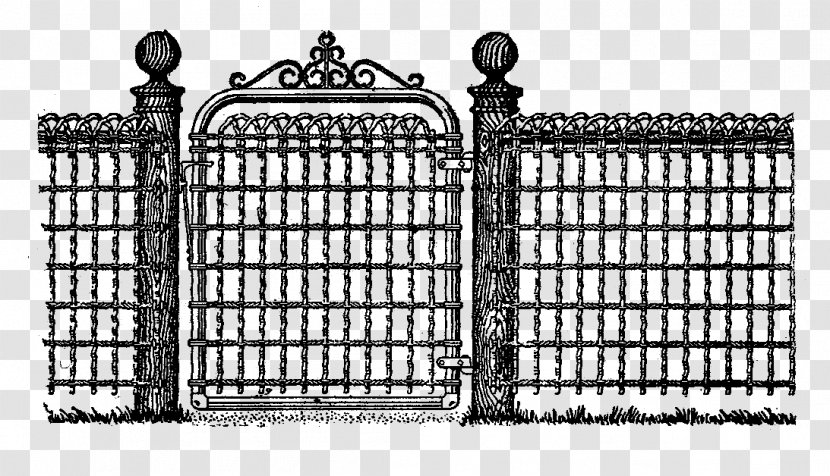 Gate Fence Clip Art - Outdoor Structure - Fancy File Transparent PNG