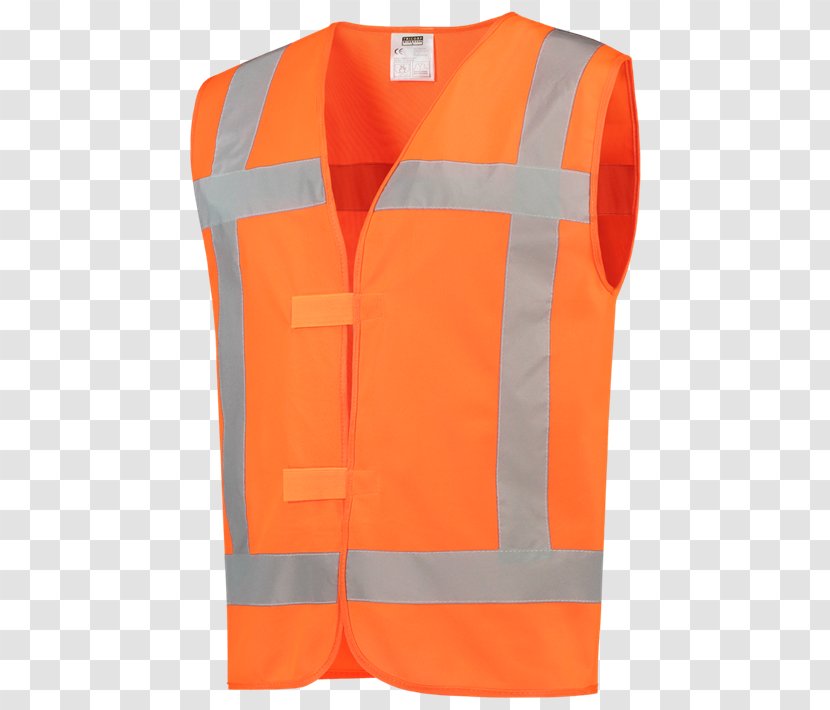 Workwear Gilets High-visibility Clothing ISO 20471 Sleeve - Color - Orange Square Transparent PNG