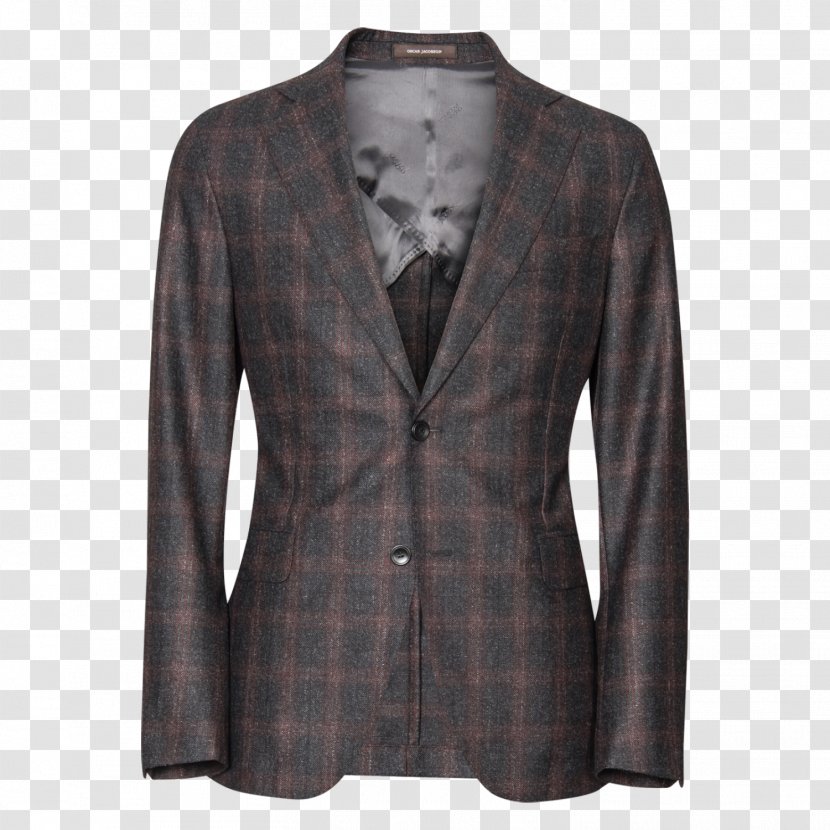 Tartan Blazer Jacket Outerwear Suit Transparent PNG