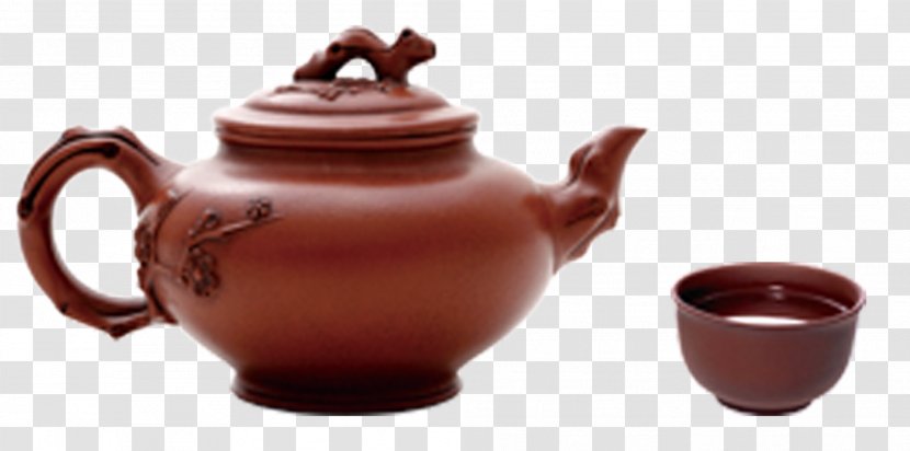 Thai Tea Yixing Clay Teapot - Coffee Cup - Set Transparent PNG