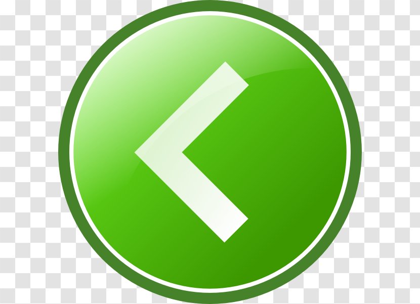Arrow Button Clip Art - Green - Left Transparent PNG