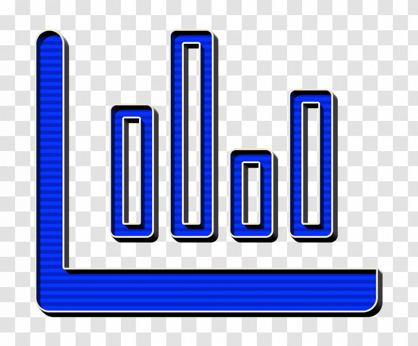 Bar Icon Chart Diagram - Line - Logo Electric Blue Transparent PNG