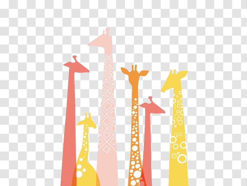 Giraffe Wall Decal Painting Mural Wallpaper - Mammal - Simple Cartoon Head Transparent PNG