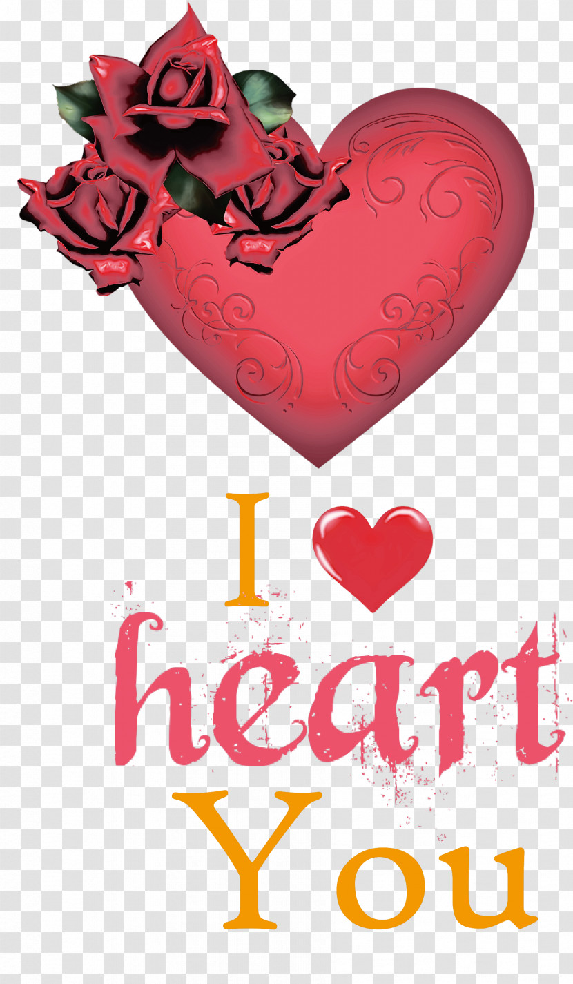 I Heart You Valentines Day Love Transparent PNG
