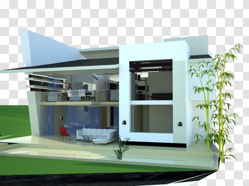 Facade Floor Plan Building House - Minimalis Transparent PNG