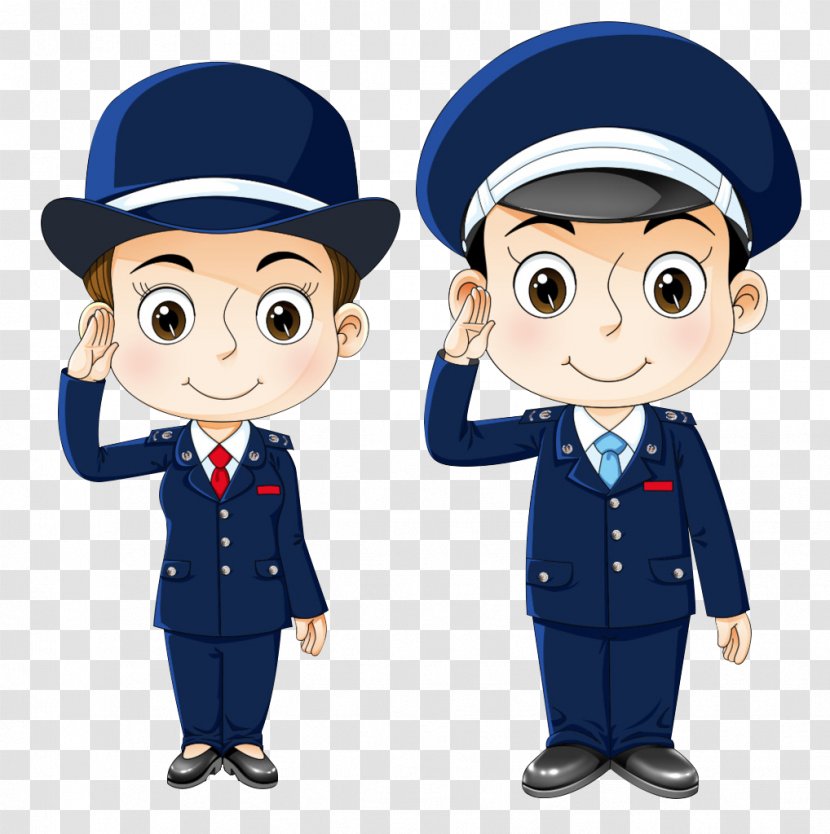 Police Officer Cartoon Public Security - Toddler Transparent PNG