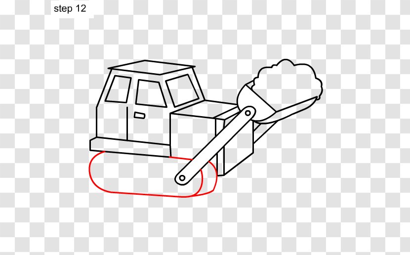 Line Art Drawing Cartoon Diagram Coloring Book - Bulldozer - Dozer Transparent PNG