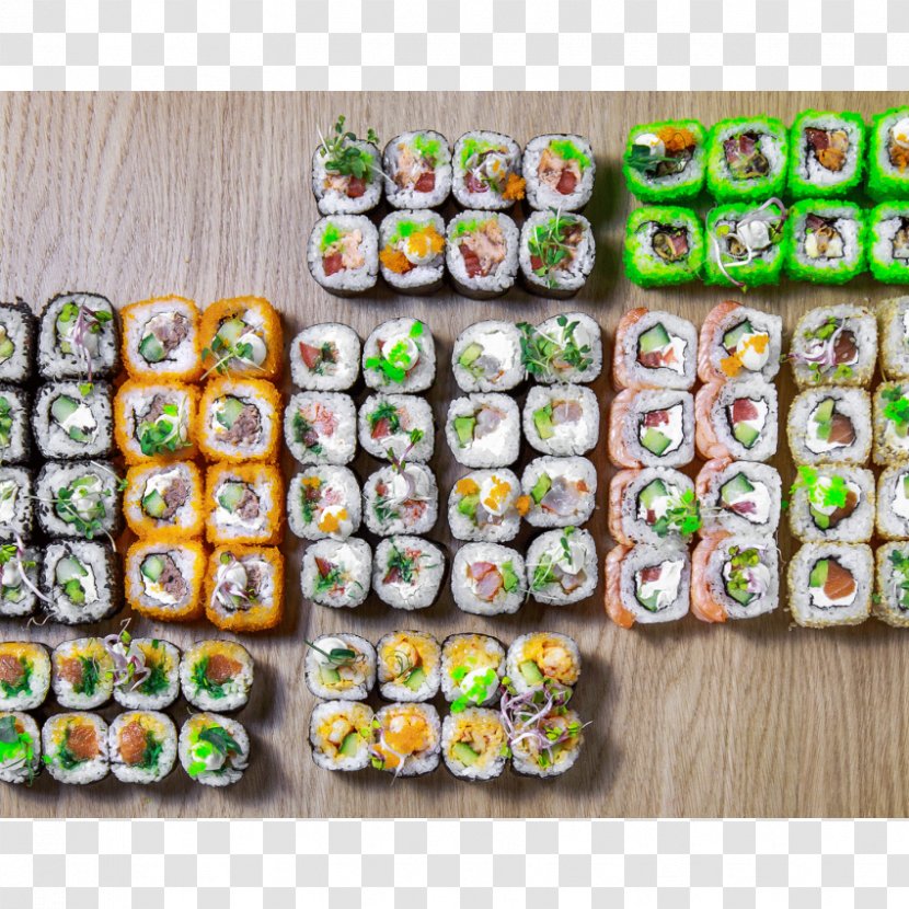 Japanese Cuisine Vegetarian Petit Four Food Vegetarianism - Sushi Set Transparent PNG