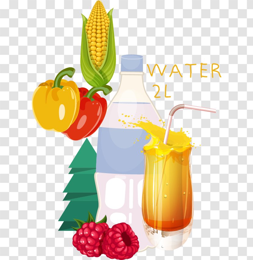 Juice Fruit Cocktail Garnish Non-alcoholic Drink - Auglis - Drinks Water Vector Material Transparent PNG