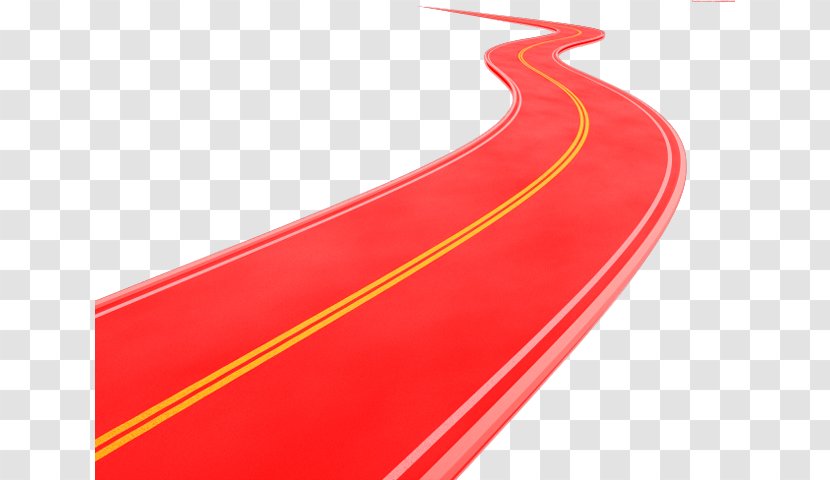Road Curve Asphalt Concrete Clip Art - Stock Photography - Red Transparent PNG