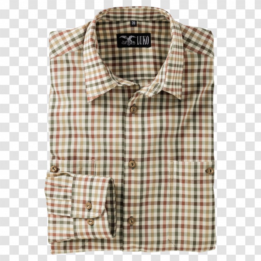 Dress Shirt Checkerboard Tartan Sleeve - Brown Transparent PNG