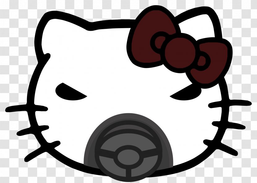 Hello Kitty Sanrio Logo Character Clip Art - Cuteness - Gas Mask Transparent PNG