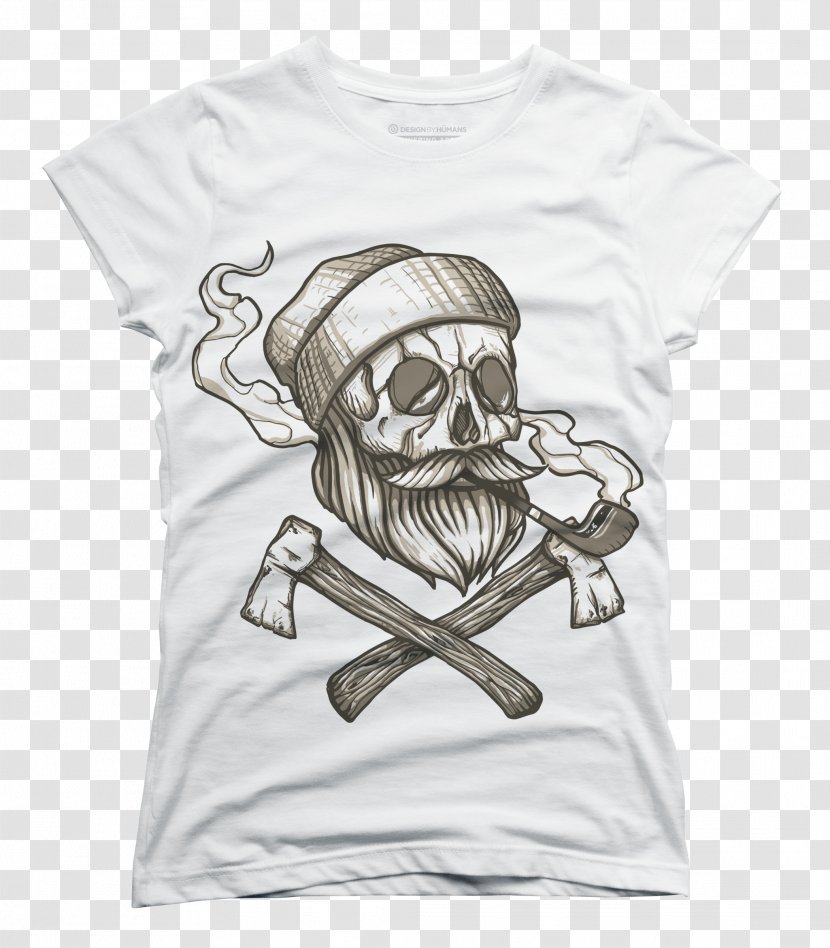 Printed T-shirt Hoodie Skull - Tshirt Transparent PNG