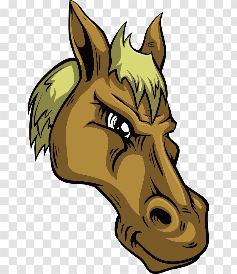 Mustang Pony Cartoon Animal Illustration - Drawing - Vector Horse Transparent PNG