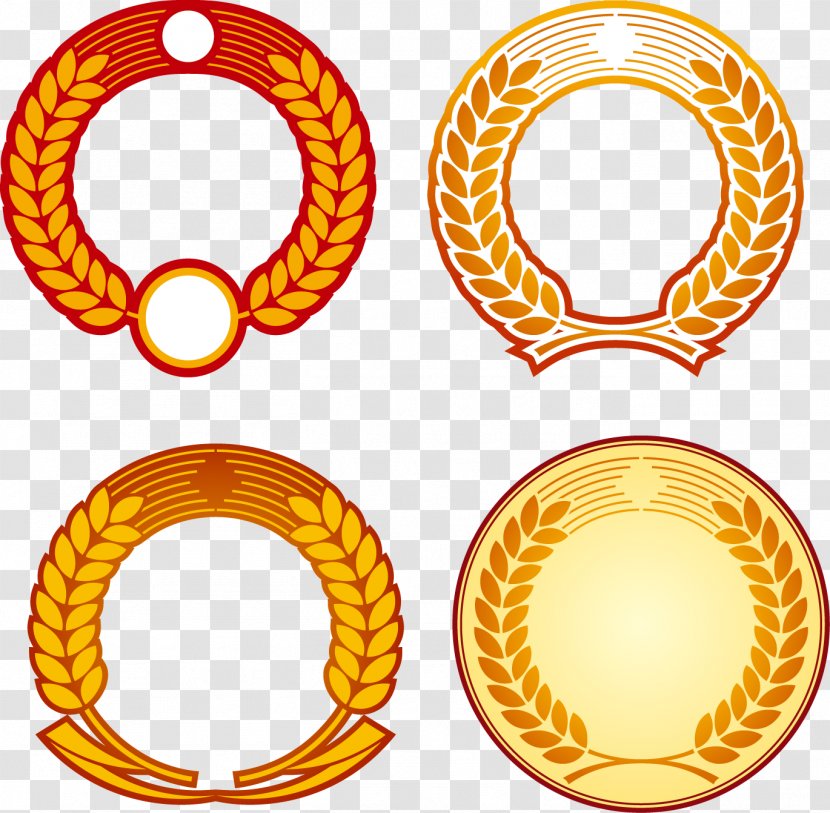 Circle Clip Art - Yellow - Vector Olive Branch Label Transparent PNG