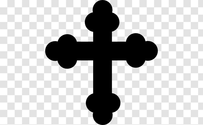 Clip Art - Black And White - Orthodox Cross Transparent PNG