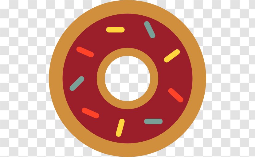 Doughnut Breakfast Icon - Orange - Cartoon Donut Transparent PNG