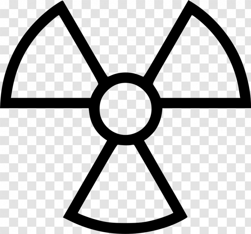 Nuclear Power Symbol - Black And White Transparent PNG