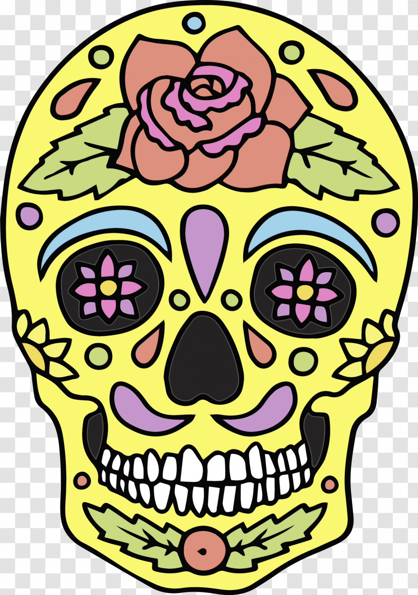 Day Of The Dead Drawing Visual Arts Watercolor Painting Cartoon Transparent PNG