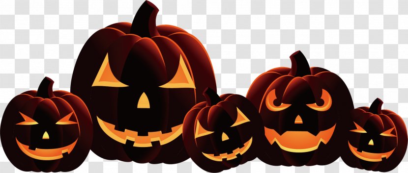 Halloween Horror Jack-o'-lantern Pumpkin - Orange - Black Terror Transparent PNG