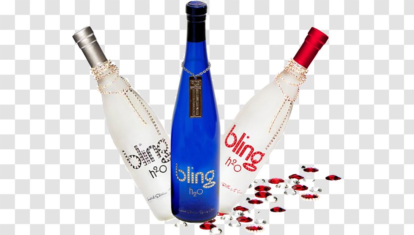 Bling H2O Bottled Water Mineral - Wine - Purified Transparent PNG