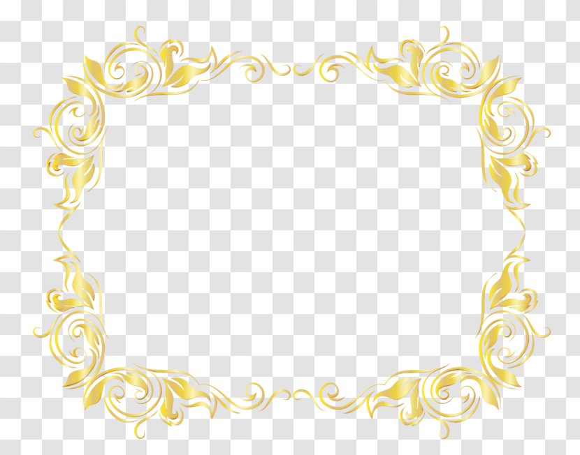 Gold Picture Frames - Yellow - Watercolor Painting Transparent PNG