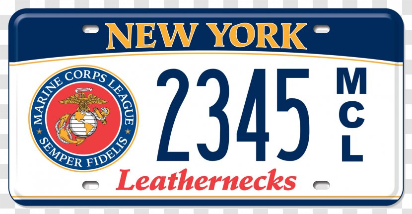 Vehicle License Plates Car Marine Corps League US Logo Plate Personalized Custom - Silhouette Transparent PNG