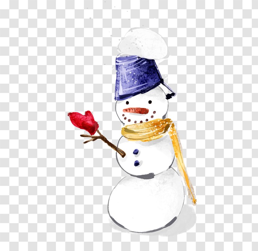 Snowman Drawing - Roof - Lovely Hand-painted Transparent PNG