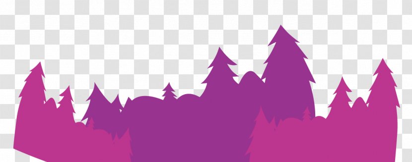 Forest Trees Purple Background - Pattern Transparent PNG