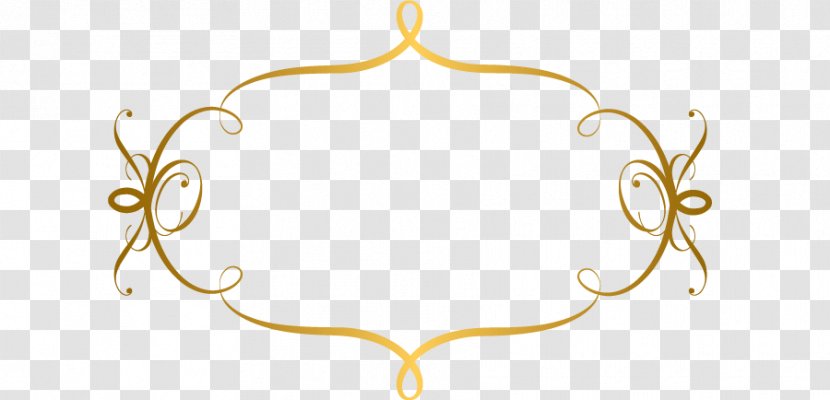 Graphic Design Gold Decorative Borders Motif - Body Jewelry - вензель Transparent PNG
