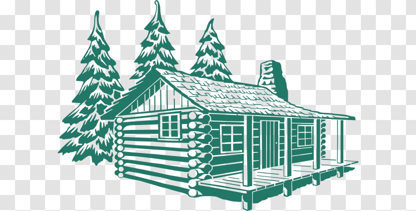 Log Cabin Cottage Black And White Clip Art - Free Content - Small Logs Cliparts Transparent PNG