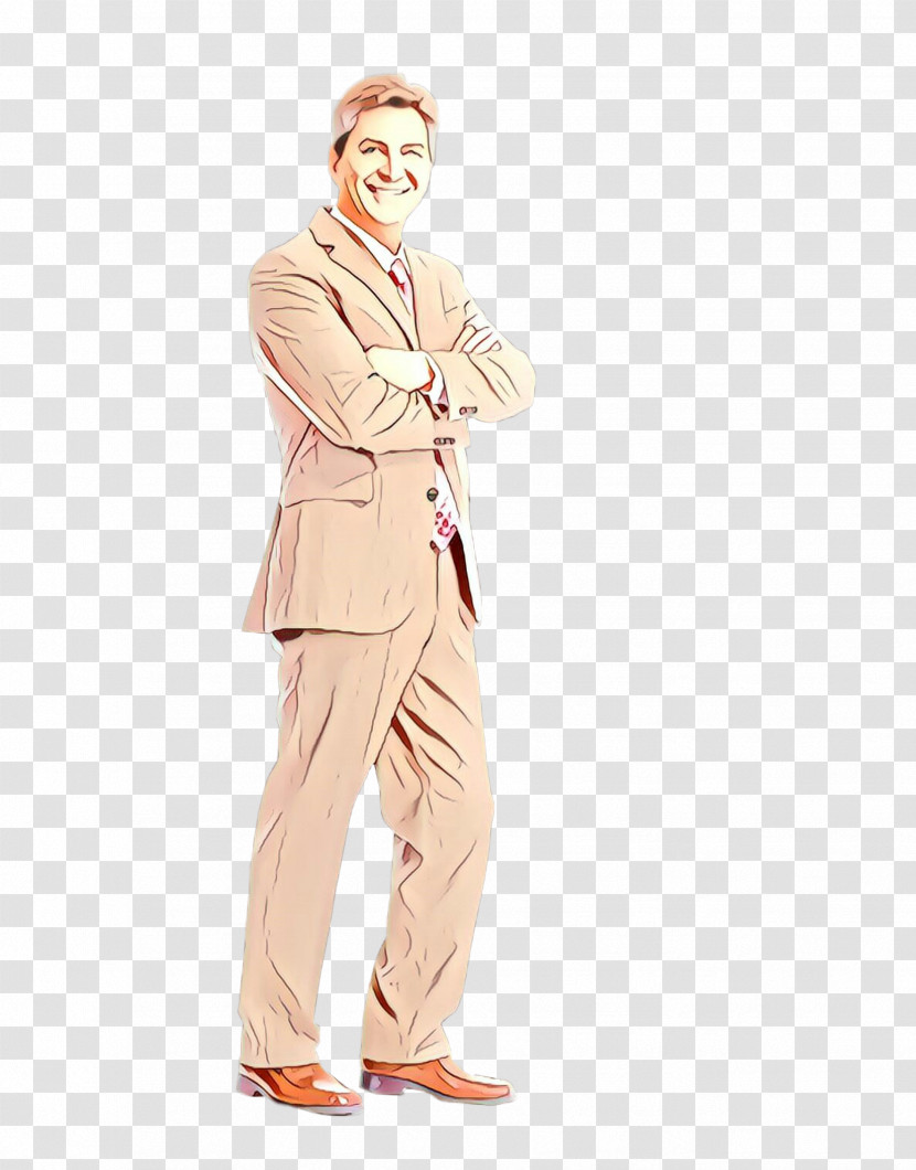 Clothing Standing Suit Beige Khaki Transparent PNG
