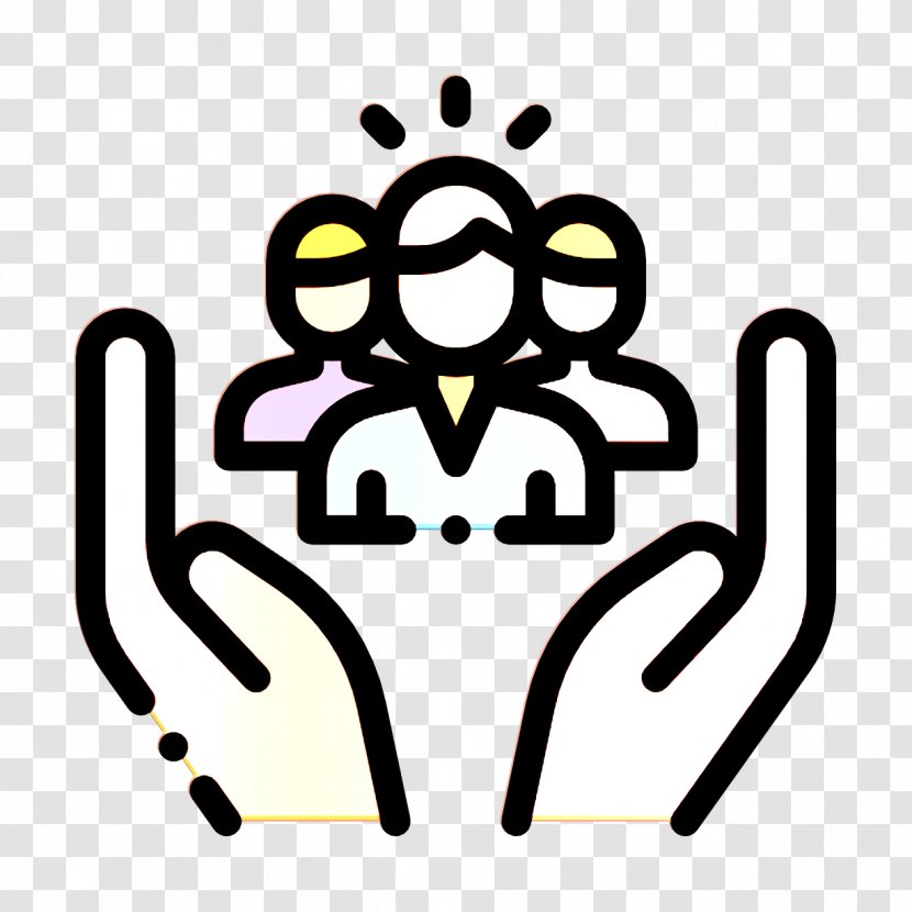 Human Relations And Emotions Icon Help Social Care - Line Art Transparent PNG