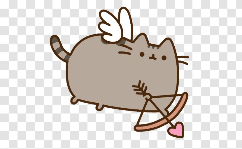 Pusheen Valentine's Day Cat Greeting & Note Cards Heart - Mammal Transparent PNG