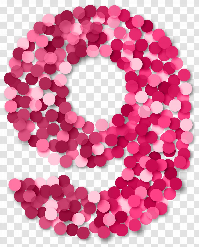 Number Clip Art Image Numerical Digit - Pink - Stair Insignia Transparent PNG