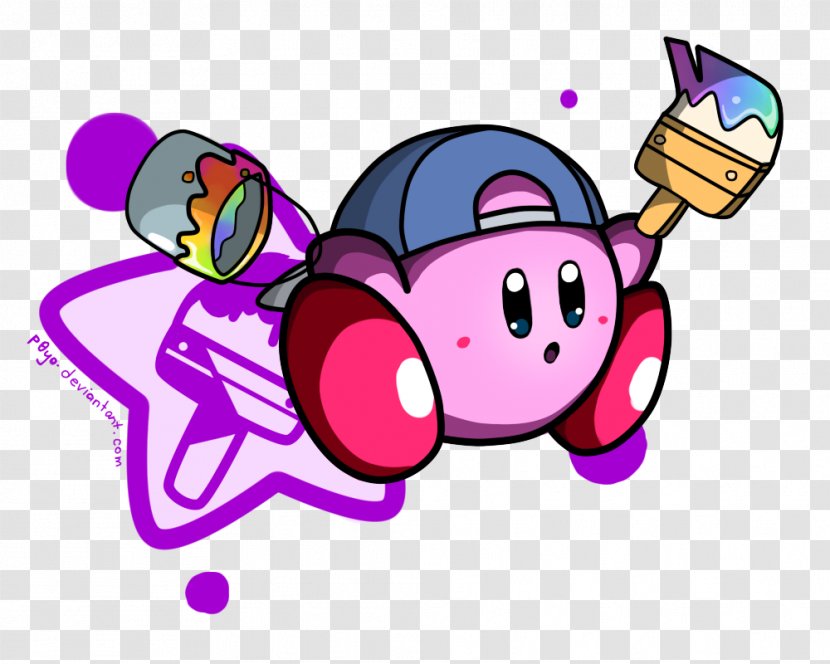 Kirby: Triple Deluxe Kirby's Dream Land Canvas Curse Painting Video Game - Heart Transparent PNG